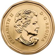 Canada Dollar Loonie Test token 2011 ELIZABETH II D ∙ G ∙ REGINA coin obverse Canada Dollar Loonie Test token 2011 ELIZABETH II D ∙ G ∙ REGINA coin obverse