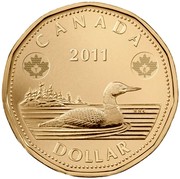 Canada Dollar Loonie Test token 2011 CANADA 2011 DOLLAR coin reverse Canada Dollar Loonie Test token 2011 CANADA 2011 DOLLAR coin reverse