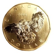Canada Dollar Snowy owl 2006 Proof, Specimen KM# 582 CANADA 2006 GL DOLLAR coin reverse Canada Dollar Snowy owl 2006 Proof, Specimen KM# 582 CANADA 2006 GL DOLLAR coin reverse