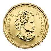 Canada Dollar Trumpeter Swan 2007 (ml) KM# 688 ELIZABETH II D ∙ G ∙ REGINA coin obverse Canada Dollar Trumpeter Swan 2007 (ml) KM# 688 ELIZABETH II D ∙ G ∙ REGINA coin obverse
