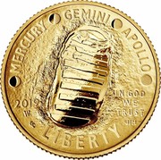 USA Five Dollars Apollo 11 50th Anniversary 2019 W MERCURY GEMINI APOLLO IN GOD WE TRUST 2019 LIBERTY CC JFM coin obverse USA Five Dollars Apollo 11 50th Anniversary 2019 W MERCURY GEMINI APOLLO IN GOD WE TRUST 2019 LIBERTY CC JFM coin obverse