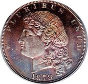 USA Five Dollars (Half Eagle (Pattern)) LIBERTY 1878 coin obverse USA Five Dollars (Half Eagle (Pattern)) LIBERTY 1878 coin obverse