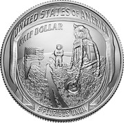 USA Half Dollar (Apollo 11 50th Anniversary) UNITED STATES OF AMERICA HALF DOLLAR E PLURIBUS UNUM coin reverse USA Half Dollar (Apollo 11 50th Anniversary) UNITED STATES OF AMERICA HALF DOLLAR E PLURIBUS UNUM coin reverse