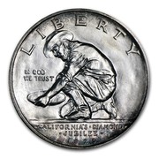 USA Half Dollar California Diamond Jubilee 1925 S KM# 155 LIBERTY IN GOD WE TRUST ∙ CALIFORNIA'S ∙ DIAMOND ∙ JUBILEE ∙ coin obverse USA Half Dollar California Diamond Jubilee 1925 S KM# 155 LIBERTY IN GOD WE TRUST ∙ CALIFORNIA'S ∙ DIAMOND ∙ JUBILEE ∙ coin obverse
