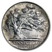 USA Half Dollar Connecticut Tercentenary 1935 KM# 169 IN GOD WE TRUST LIBERTY THE CHARTER OAK CONNECTICUT 1635-1935 coin reverse USA Half Dollar Connecticut Tercentenary 1935 KM# 169 IN GOD WE TRUST LIBERTY THE CHARTER OAK CONNECTICUT 1635-1935 coin reverse