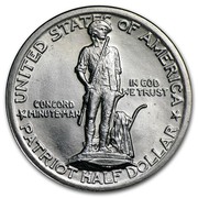 USA Half Dollar Lexington-Concord Sesquicentennial 1925 KM# 156 UNITED STATES OF AMERICA PATRIOT HALF DOLLAR CONCORD MINUTE-MAN IN GOD WE TRUST coin obverse USA Half Dollar Lexington-Concord Sesquicentennial 1925 KM# 156 UNITED STATES OF AMERICA PATRIOT HALF DOLLAR CONCORD MINUTE-MAN IN GOD WE TRUST coin obverse