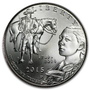 USA Half Dollar Marshals Service 2015 D In Sets only KM# 602 LIBERTY 1789 - 2014 2015 IN GOD WE TRUST coin obverse