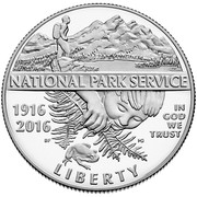 USA Half Dollar (National Park Service 100th Anniversary) KM# 644 LIBERTY 2016 IN GOD WE TRUST 1916 NATIONAL PARK SERVICE coin obverse USA Half Dollar (National Park Service 100th Anniversary) KM# 644 LIBERTY 2016 IN GOD WE TRUST 1916 NATIONAL PARK SERVICE coin obverse