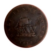 Canada Half Penny Richard Hurd 1814 LC-51A1 R H coin reverse Canada Half Penny Richard Hurd 1814 LC-51A1 R H coin reverse