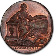 USA Halfpenny Condor Token Norfolk 1796 BOULTER'S EXHIBITION OF NATURAL AND ARTIFICIAL CURIOSITIES YARMOUTH coin obverse USA Halfpenny Condor Token Norfolk 1796 BOULTER'S EXHIBITION OF NATURAL AND ARTIFICIAL CURIOSITIES YARMOUTH coin obverse