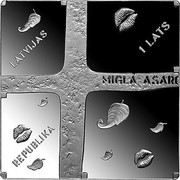 Latvia Lats Aleksandrs Caks 2011 Proof KM# 120 ALEKSANDRS ČAKS 1901-1950 coin obverse