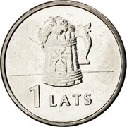 Latvia Lats Beer Mug 2011 KM# 119 1 LATS coin reverse Latvia Lats Beer Mug 2011 KM# 119 1 LATS coin reverse