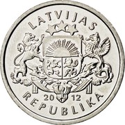 Latvia Lats Christmas bells 2012 KM# 136 LATVIJAS 20 12 REPUBLIKA coin obverse Latvia Lats Christmas bells 2012 KM# 136 LATVIJAS 20 12 REPUBLIKA coin obverse