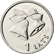 Latvia Lats Christmas bells 2012 KM# 136 1 LATS coin reverse Latvia Lats Christmas bells 2012 KM# 136 1 LATS coin reverse