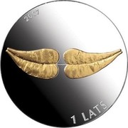 Latvia Lats Coin of Life 2007 Proof KM# 97 2007 1 LATS coin obverse Latvia Lats Coin of Life 2007 Proof KM# 97 2007 1 LATS coin obverse