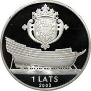 Latvia Lats Courland 2003 Proof KM# 60 1 LATS 2003 coin obverse Latvia Lats Courland 2003 Proof KM# 60 1 LATS 2003 coin obverse