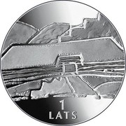 Latvia Lats Earth 2000 Proof KM# 47 1 LATS coin reverse Latvia Lats Earth 2000 Proof KM# 47 1 LATS coin reverse