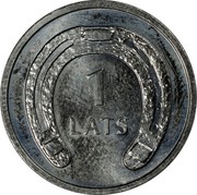 Latvia Lats Horseshoe down 2010 KM# 118 1 LATS coin reverse Latvia Lats Horseshoe down 2010 KM# 118 1 LATS coin reverse
