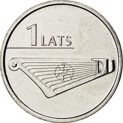Latvia Lats Kokle 2013 KM# 142 1 LATS coin reverse Latvia Lats Kokle 2013 KM# 142 1 LATS coin reverse