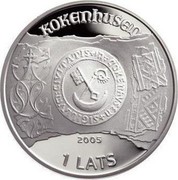 Latvia Lats Koknese 2005 Proof KM# 77 KOKENHUSEN 2005 1 LATS coin obverse Latvia Lats Koknese 2005 Proof KM# 77 KOKENHUSEN 2005 1 LATS coin obverse