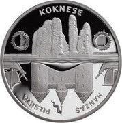 Latvia Lats Koknese 2005 Proof KM# 77 KOKNESE HANZAS PILSÄ’TA coin reverse Latvia Lats Koknese 2005 Proof KM# 77 KOKNESE HANZAS PILSÄ’TA coin reverse