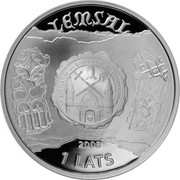 Latvia Lats Limbazi 2008 Proof KM# 94 LEMSAL 2008 1 LATS coin obverse Latvia Lats Limbazi 2008 Proof KM# 94 LEMSAL 2008 1 LATS coin obverse