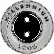 Latvia Lats Millennium 1999 (2000) Proof KM# 39 MILLENNIUM 2000 coin reverse Latvia Lats Millennium 1999 (2000) Proof KM# 39 MILLENNIUM 2000 coin reverse