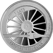 Latvia Lats Railway in Latvia 2011 Proof KM# 125 1 LATS LATVIJAS REPUBLIKA 2011 coin obverse