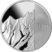 Latvia Lats Rainis 2005 Proof KM# 68 1 LATS 2005 coin obverse Latvia Lats Rainis 2005 Proof KM# 68 1 LATS 2005 coin obverse