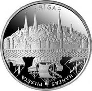 Latvia Lats Riga 2011 Proof KM# 122 RIGA HANZAS PILSETA coin reverse Latvia Lats Riga 2011 Proof KM# 122 RIGA HANZAS PILSETA coin reverse