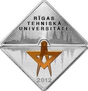 Latvia Lats Riga Technical University 2012 Proof KM# 131 RĪGAS TEHNISKĀ UNIVERSITĀTE 2012 coin reverse Latvia Lats Riga Technical University 2012 Proof KM# 131 RĪGAS TEHNISKĀ UNIVERSITĀTE 2012 coin reverse
