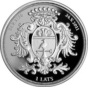 Latvia Lats Rundale Palace 2011 Proof KM# 121 24.V.1736 24.V.2011 1 LATS coin obverse Latvia Lats Rundale Palace 2011 Proof KM# 121 24.V.1736 24.V.2011 1 LATS coin obverse
