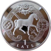 Latvia Lats Sigulda 2007 Proof KM# 89 1 LATS coin obverse Latvia Lats Sigulda 2007 Proof KM# 89 1 LATS coin obverse