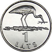 Latvia Lats Stork 2001 KM# 54 1 LATS coin reverse