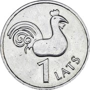 Latvia Lats Weathercock 2005 KM# 65 1 LATS coin reverse Latvia Lats Weathercock 2005 KM# 65 1 LATS coin reverse