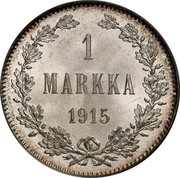 Finland Markka 1 Markkaa 1915 S KM# 3.2 1 MARKKA 1915 coin reverse Finland Markka 1 Markkaa 1915 S KM# 3.2 1 MARKKA 1915 coin reverse