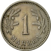Finland Markka 1933 S KM# 30 Decimal Coinage 1 MARKKA coin reverse Finland Markka 1933 S KM# 30 Decimal Coinage 1 MARKKA coin reverse