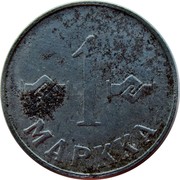 Finland Markka 1952 KM# 36 Decimal Coinage 1 MARKKA coin reverse Finland Markka 1952 KM# 36 Decimal Coinage 1 MARKKA coin reverse