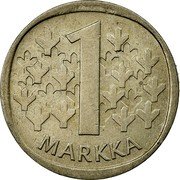 Finland Markka 1979 K KM# 49a Reform Coinage 1 MARKKA coin reverse Finland Markka 1979 K KM# 49a Reform Coinage 1 MARKKA coin reverse