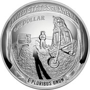 USA One Dollar Apollo 11 50th Anniversary 2019 P Proof UNITED STATES OF AMERICA ONE DOLLAR E PLURIBUS UNUM coin reverse USA One Dollar Apollo 11 50th Anniversary 2019 P Proof UNITED STATES OF AMERICA ONE DOLLAR E PLURIBUS UNUM coin reverse