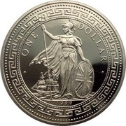 UK One Dollar Macau Returns to China - Year of the Rabbit (Colorized) 1999 • ONE DOLLAR • 1999 coin obverse