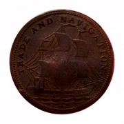 Canada One Halfpenny Trade and Navigation 1820 NS24-A1 TRADE AND NAVIGATION coin reverse Canada One Halfpenny Trade and Navigation 1820 NS24-A1 TRADE AND NAVIGATION coin reverse
