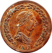 Canada One Penny (Token Thomas Halliday) 1812 coin obverse Canada One Penny (Token Thomas Halliday) 1812 coin obverse