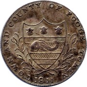 UK One Shilling (Dorsetshire - Poole J. Ferris) TOWN AND COUNTY OF POOLE TOKEN 1811 coin obverse UK One Shilling (Dorsetshire - Poole J. Ferris) TOWN AND COUNTY OF POOLE TOKEN 1811 coin obverse