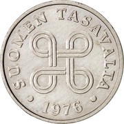 Finland Penni 1976 KM# 44a Reform Coinage SUOMEN TASAVALTA DATE coin obverse Finland Penni 1976 KM# 44a Reform Coinage SUOMEN TASAVALTA DATE coin obverse