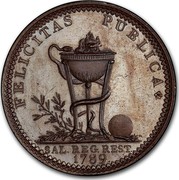 USA Penny Condor Token Middlesex 1789 FELICITAS PUBLICA SAL. REG. REST. 1789. coin reverse USA Penny Condor Token Middlesex 1789 FELICITAS PUBLICA SAL. REG. REST. 1789. coin reverse