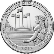 USA Quarter Dollar (American Memorial Park - Northern Mariana Islands) AMERICAN MEMORIAL PARK N. MARIANA ISLANDS 2019 E PLURIBUS UNUM DW PH coin reverse USA Quarter Dollar (American Memorial Park - Northern Mariana Islands) AMERICAN MEMORIAL PARK N. MARIANA ISLANDS 2019 E PLURIBUS UNUM DW PH coin reverse