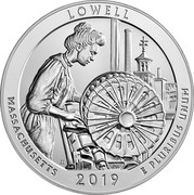 USA Quarter Dollar Lowell National Historical Park 2019 S LOWELL MASSACHUSETTS 2019 E PLURIBUS UNUM JI PH coin reverse USA Quarter Dollar Lowell National Historical Park 2019 S LOWELL MASSACHUSETTS 2019 E PLURIBUS UNUM JI PH coin reverse
