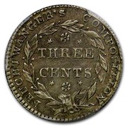 USA Three Cents Feuchtwanger New York Coat of Arms 1837 FEUCHTWANGER'S COMPOSITION THREE CENTS coin reverse USA Three Cents Feuchtwanger New York Coat of Arms 1837 FEUCHTWANGER'S COMPOSITION THREE CENTS coin reverse
