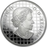 Canada 100 Dollars Majestic Maple Leaves 2014 Proof KM# 1761 ELIZABETH II D ∙ G ∙ REGINA coin obverse Canada 100 Dollars Majestic Maple Leaves 2014 Proof KM# 1761 ELIZABETH II D ∙ G ∙ REGINA coin obverse